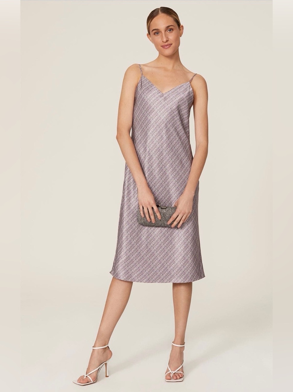 Adam Lippes~Lilac V-Neck Cami Slip Midi Dress~Size 2~$850~